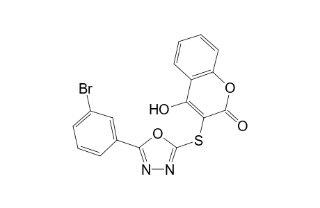 3-((5-(3-Bromophenyl)-1,3,4-oxadiazol-2-yl) thio)-4-hydroxy-2H-chromen-2-one