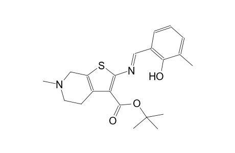 tert-butyl 2-{[(E)-(2-hydroxy-3-methylphenyl)methylidene]amino}-6-methyl-4,5,6,7-tetrahydrothieno[2,3-c]pyridine-3-carboxylate
