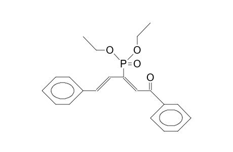 (3-Oxo-3-phenyl-1-((E)-2-phenylethenyl)-(E)-1-propenyl)-phosphonsaeure-diethylester