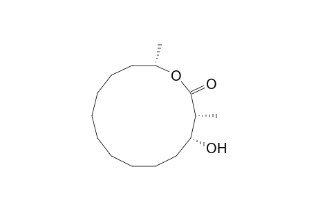 (3R,4R,14S)-3,14-dimethyl-4-oxidanyl-1-oxacyclotetradecan-2-one