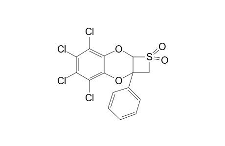 4,5,6,7-Tetrachloro-2A,8A-dihydro-2A-phenyl-2H-thiacyclobuta(B)(1,4)benzodioxin 1,1-dioxide