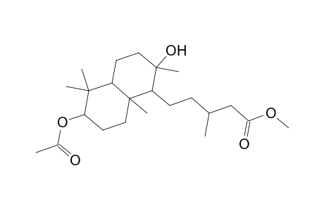 1-Naphthalenepentanoic acid, 6-(acetyloxy)decahydro-2-hydroxy-.beta.,2,5,5,8a-pentamethyl-, methyl ester, [1S-[1.alpha.(S*),2.beta.,4a.beta.,6.alpha.,8a.alpha.]]-
