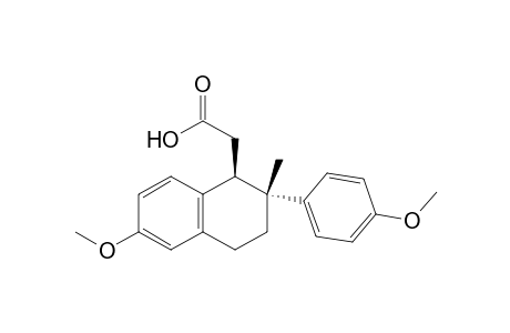 1-Naphthaleneacetic acid, 1,2,3,4-tetrahydro-6-methoxy-2-(4-methoxyphenyl)-2-methyl-, cis-(.+-.)-