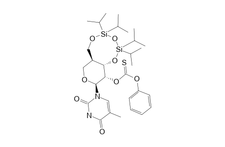 1-[4-DEOXY-4-C-HYDROXYMETHYL-3,6-O-(1,1,3,3-TETRAISOPROPYLDISILOXAN-1,3-DIYL)-2-O-PHENOXYTHIOCARBONYL-ALPHA-L-LYXOPYRANOSYL]-THYMINE