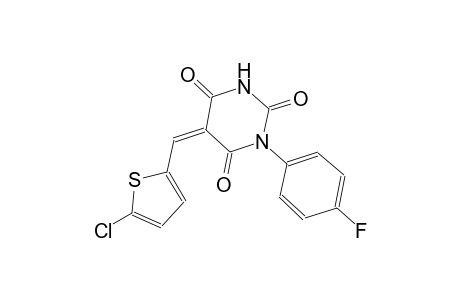 (5Z)-5-[(5-chloro-2-thienyl)methylene]-1-(4-fluorophenyl)-2,4,6(1H,3H,5H)-pyrimidinetrione