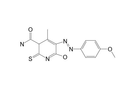 6-HYDROXY-5-(PARA-METHOXYPHENYLAZO)-4-METHYL-2-THIOXO-1,2-DIHYDROPYRIDINE-3-CARBOXAMIDE