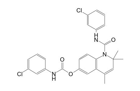 carbamic acid, (3-chlorophenyl)-, 1-[[(3-chlorophenyl)amino]carbonyl]-1,2-dihydro-2,2,4-trimethyl-6-quinolinyl ester
