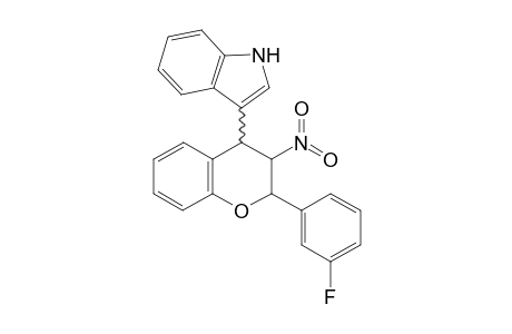 3-[(3S*)-3'-Nitro-2'-(3"-fluorophenyl)chroman-4'-yl]-1H-indole