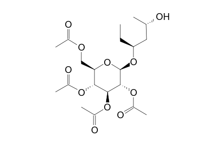 .beta.-D-Glucopyranoside, 1-ethyl-3-hydroxybutyl, 2,3,4,6-tetraacetate, [S-(R*,R*)]-
