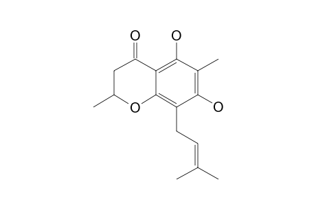 2,3-DIHYDRO-5,7-DIHYDROXY-2,6-DIMETHYL-8-(3-METHYL-2-BUTENYL)-4H-1-BENZOPYRAN-4-ONE