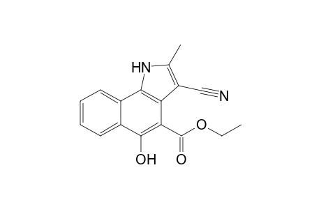 3-Cyano-2-methyl-5-hydroxy-1H-benzo[g]indol-4-carboxylic acid ethyl ester