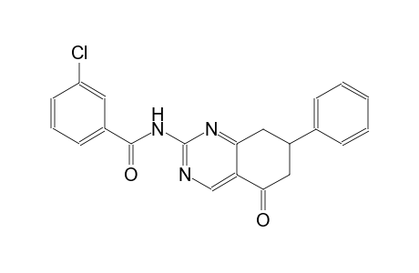 3-chloro-N-(5-oxo-7-phenyl-5,6,7,8-tetrahydro-2-quinazolinyl)benzamide
