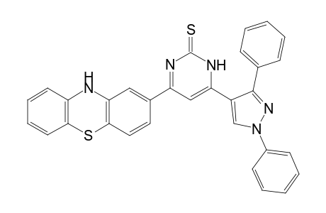 4-(10H-phenothiazin-8-yl)-6-(1,3-diphenyl-1H-pyrazol-4-yl)pyrimidine-2(1H)-thione