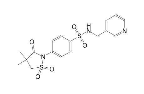 benzenesulfonamide, 4-(4,4-dimethyl-1,1-dioxido-3-oxo-2-isothiazolidinyl)-N-(3-pyridinylmethyl)-