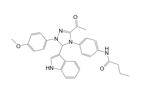 butanamide, N-[4-[3-acetyl-1,5-dihydro-5-(1H-indol-3-yl)-1-(4-methoxyphenyl)-4H-1,2,4-triazol-4-yl]phenyl]-