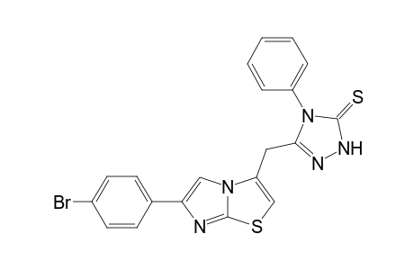 4-Phenyl-2,4-dihydro-5-((6-(4-bromophenyl)imidazo[2,1-b]thiazol-3-yl)methyl)-3H-1,2,4-triazole-3-thione