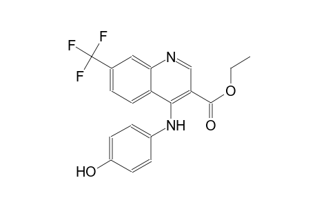 3-quinolinecarboxylic acid, 4-[(4-hydroxyphenyl)amino]-7-(trifluoromethyl)-, ethyl ester