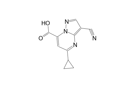 pyrazolo[1,5-a]pyrimidine-7-carboxylic acid, 3-cyano-5-cyclopropyl-