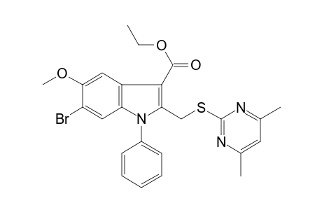 6-Bromo-2-[[(4,6-dimethyl-2-pyrimidinyl)thio]methyl]-5-methoxy-1-phenyl-3-indolecarboxylic acid ethyl ester