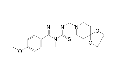 2-(1,4-Dioxa-8-aza-spiro[4.5]dec-8-ylmethyl)-5-(4-methoxy-phenyl)-4-methyl-2,4-dihydro-[1,2,4]triazole-3-thione