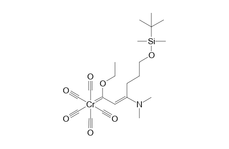 6-[(t-Butyldimethylsilyl)oxy]-3-(dimethylamino)-1-ethoxy-2-hexene-1-ylidene]-(pentacarbonyl)-chromium