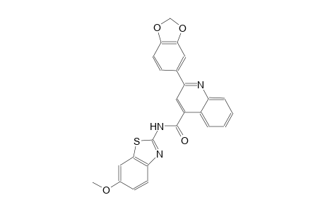 2-(1,3-benzodioxol-5-yl)-N-(6-methoxy-1,3-benzothiazol-2-yl)-4-quinolinecarboxamide