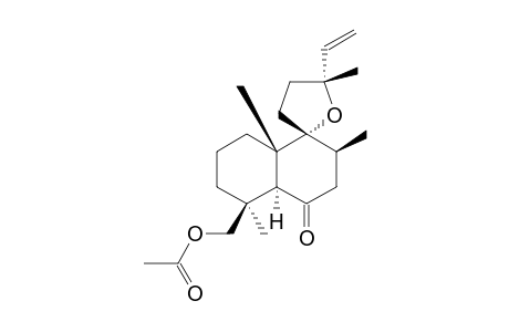 acetic acid [(1S,4aS,5R,5'R,6S,8aS)-8-keto-1,4a,5',6-tetramethyl-5'-vinyl-spiro[decalin-5,2'-tetrahydrofuran]-1-yl]methyl ester