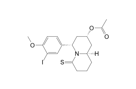 4H-Quinolizine-4-thione, 8-(acetyloxy)octahydro-6-(3-iodo-4-methoxyphenyl)-, (6.alpha.,8.alpha.,9a.alpha.)-(.+-.)-