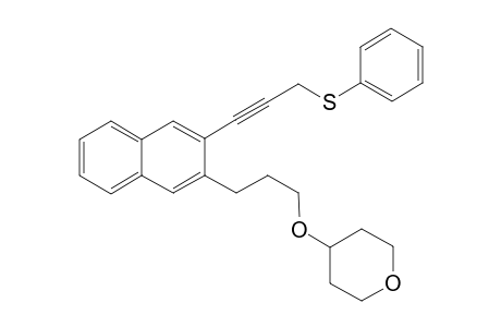 3-(3-(2-Tetrahydropyranyl)oxypropyl)-2-(3-phenylthiopropynyl)naphthylene