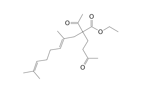 4,8-Decadienoic acid, 2-acetyl-2-(3-oxo-1-butyl)-5,9-dimethyl-, ethyl ester (E)-