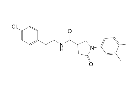 N-[2-(4-chlorophenyl)ethyl]-1-(3,4-dimethylphenyl)-5-oxo-3-pyrrolidinecarboxamide