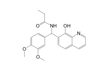 propanamide, N-[(3,4-dimethoxyphenyl)(8-hydroxy-7-quinolinyl)methyl]-