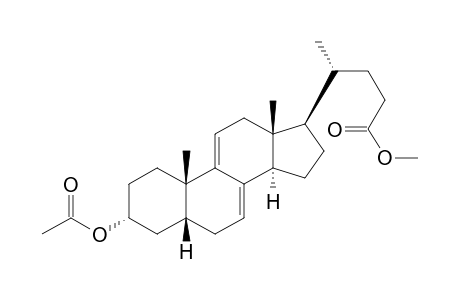 3α-hydroxychola-7,9(11)-dien-24-oic acid, methyl ester, acetate