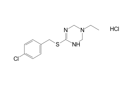 6-[(p-chlorobenzyl)thio]-3-ethyl-1,2,3,4-tetrahydro-s-triazine, monohydrochloride