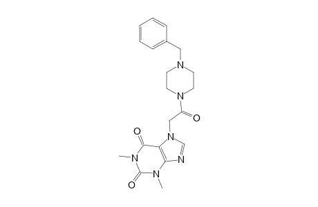 1,3-Dimethyl-7-[2-oxidanylidene-2-[4-(phenylmethyl)piperazin-1-yl]ethyl]purine-2,6-dione