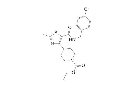 1-piperidinecarboxylic acid, 4-[5-[[[(4-chlorophenyl)methyl]amino]carbonyl]-2-methyl-4-thiazolyl]-, ethyl ester
