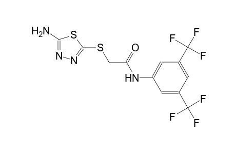 2-[(5-amino-1,3,4-thiadiazol-2-yl)sulfanyl]-N-[3,5-bis(trifluoromethyl)phenyl]acetamide