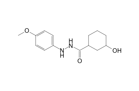 Cyclohexanecarboxylic acid, 3-hydroxy-, 2-(4-methoxyphenyl)hydrazide