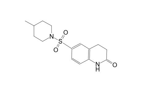 6-[(4-methyl-1-piperidinyl)sulfonyl]-3,4-dihydro-2(1H)-quinolinone