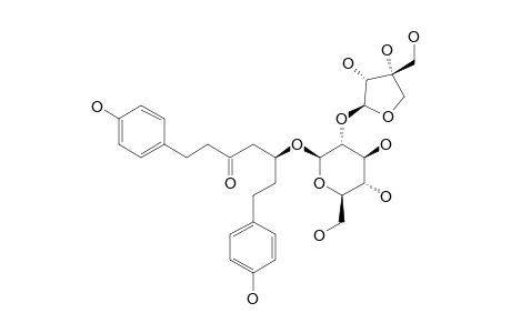(5S)-5-HYDROXY-1,7-BIS-(4-HYDROXYPHENYL)-3-HEPTANONE-5-O-BETA-D-APIOFURANOSYL-(1->2)-BETA-D-GLUCOPYRANOSIDE