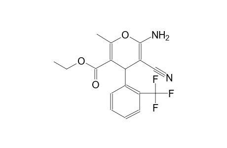 4H-pyran-3-carboxylic acid, 6-amino-5-cyano-2-methyl-4-[2-(trifluoromethyl)phenyl]-, ethyl ester
