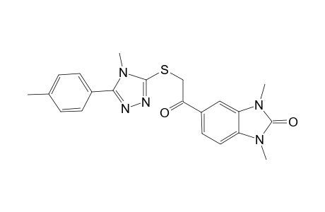 2H-1,3-Benzimidazol-2-one, 1,3-dihydro-1,3-dimethyl-5-[2-[[4-methyl-5-(4-methylphenyl)-4H-1,2,4-triazol-3-yl]thio]acetyl]-