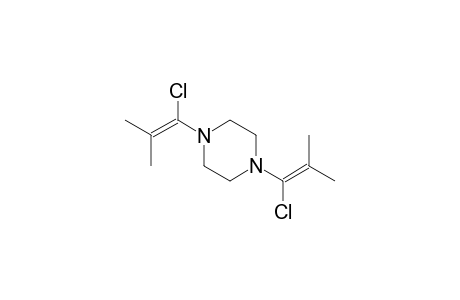 1,4-bis(1-chloro-2-methylprop-1-enyl)piperazine