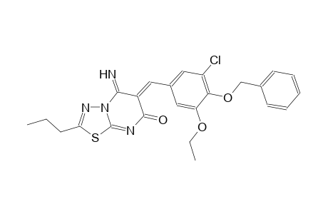 7H-[1,3,4]thiadiazolo[3,2-a]pyrimidin-7-one, 6-[[3-chloro-5-ethoxy-4-(phenylmethoxy)phenyl]methylene]-5,6-dihydro-5-imino-2-propyl-, (6Z)-