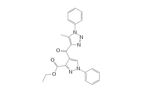 Ethyl 4-(5-methyl-1-phenyl-1H-1,2,3-triazole-4-carbonyl)-1-phenyl-1H-pyrazole-3-carboxylate