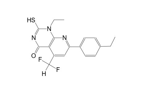 pyrido[2,3-d]pyrimidin-4(1H)-one, 5-(difluoromethyl)-1-ethyl-7-(4-ethylphenyl)-2-mercapto-