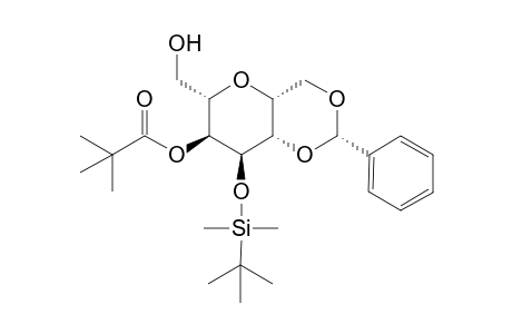 (4.alpha.-(tert-Butyldimethylsilyloxy)-2.beta.-hydroxymethyl-(5.beta.,6.beta.methyl)-O-benzylidene-tetrahydropyran-3.alpha.-yl)pivaloate