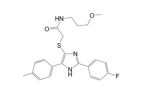 acetamide, 2-[[2-(4-fluorophenyl)-5-(4-methylphenyl)-1H-imidazol-4-yl]thio]-N-(3-methoxypropyl)-