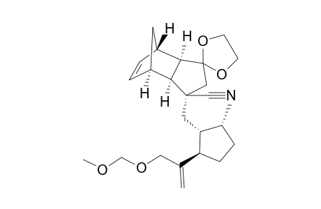 (1'R,3a'R,4'S.7'R,7a'S,1"R,2"R,5"R)-1'-[2''-(1"'-Methoxymethoxymethylvinyl)-5"-methylcyclopentylmethyl]-2',3',3a',4',7',7a'-Hexahydro-1H-4',7'-methanoindene-1'-cyano-3'-spiro-2-[1,3]dioxolane