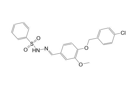 N'-((E)-{4-[(4-chlorobenzyl)oxy]-3-methoxyphenyl}methylidene)benzenesulfonohydrazide